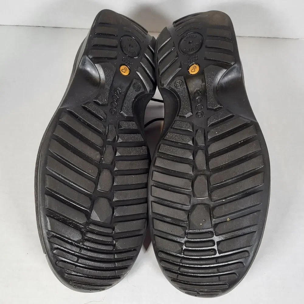 Ecco Men's 43 9/9.5 Light Shock Point Brown Leather Oxford Dress Shoes‎